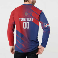 Custom Baseball Dominicana Button Sweatshirt Go Champions Grunge Style - Wonder Print Shop