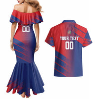 Custom Baseball Dominicana Couples Matching Mermaid Dress and Hawaiian Shirt Go Champions Grunge Style - Wonder Print Shop