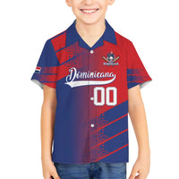 Custom Baseball Dominicana Family Matching Off Shoulder Short Dress and Hawaiian Shirt Go Champions Grunge Style - Wonder Print Shop