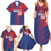 Custom Baseball Dominicana Family Matching Summer Maxi Dress and Hawaiian Shirt Go Champions Grunge Style - Wonder Print Shop