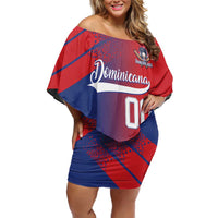Custom Baseball Dominicana Off Shoulder Short Dress Go Champions Grunge Style - Wonder Print Shop