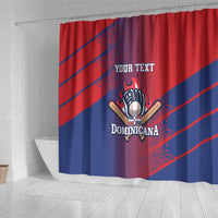 Custom Baseball Dominicana Shower Curtain Go Champions Grunge Style