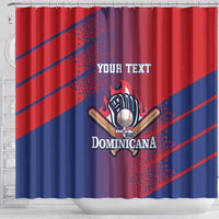 Custom Baseball Dominicana Shower Curtain Go Champions Grunge Style