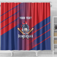 Custom Baseball Dominicana Shower Curtain Go Champions Grunge Style