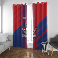 Custom Baseball Dominicana Window Curtain Go Champions Grunge Style - Wonder Print Shop