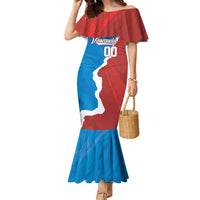 Custom Baseball Venezuela Family Matching Mermaid Dress and Hawaiian Shirt Go Champions Grunge Style - Wonder Print Shop
