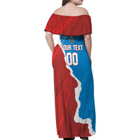 Custom Baseball Venezuela Family Matching Off Shoulder Maxi Dress and Hawaiian Shirt Go Champions Grunge Style - Wonder Print Shop