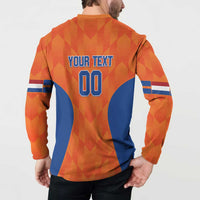 Custom Baseball Netherlands Button Sweatshirt Go Champions Sporty Style - Wonder Print Shop