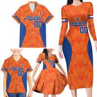 Custom Baseball Netherlands Family Matching Long Sleeve Bodycon Dress and Hawaiian Shirt Go Champions Sporty Style - Wonder Print Shop