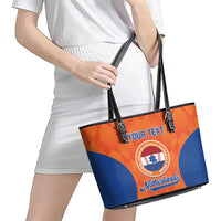 Custom Baseball Netherlands Leather Tote Bag Go Champions Sporty Style - Wonder Print Shop