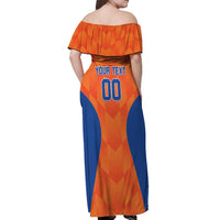Custom Baseball Netherlands Off Shoulder Maxi Dress Go Champions Sporty Style - Wonder Print Shop
