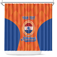 Custom Baseball Netherlands Shower Curtain Go Champions Sporty Style