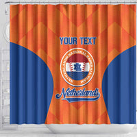 Custom Baseball Netherlands Shower Curtain Go Champions Sporty Style