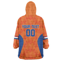 Custom Baseball Netherlands Wearable Blanket Hoodie Go Champions Sporty Style - Wonder Print Shop