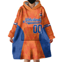 Custom Baseball Netherlands Wearable Blanket Hoodie Go Champions Sporty Style - Wonder Print Shop