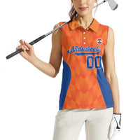 Custom Baseball Netherlands Women Sleeveless Polo Shirt Go Champions Sporty Style - Wonder Print Shop