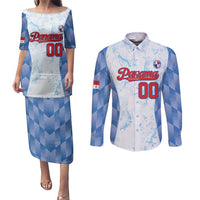 Custom Baseball Panama Couples Matching Puletasi and Long Sleeve Button Shirt Go Champions Sporty Style - Wonder Print Shop