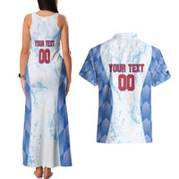 Custom Baseball Panama Couples Matching Tank Maxi Dress and Hawaiian Shirt Go Champions Sporty Style - Wonder Print Shop