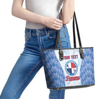 Custom Baseball Panama Leather Tote Bag Go Champions Sporty Style - Wonder Print Shop