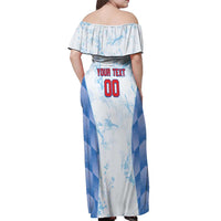 Custom Baseball Panama Off Shoulder Maxi Dress Go Champions Sporty Style - Wonder Print Shop