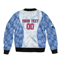 Custom Baseball Panama Sleeve Zip Bomber Jacket Go Champions Sporty Style - Wonder Print Shop