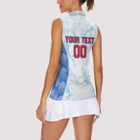 Custom Baseball Panama Women Sleeveless Polo Shirt Go Champions Sporty Style - Wonder Print Shop