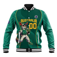 Custom Baseball Australia Baseball Jacket Go Champions - Aussie Kangaroo Mascot - Wonder Print Shop