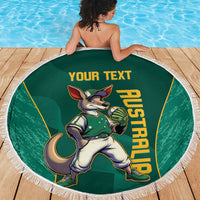 Custom Baseball Australia Beach Blanket Go Champions - Aussie Kangaroo Mascot - Wonder Print Shop
