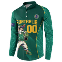 Custom Baseball Australia Button Sweatshirt Go Champions - Aussie Kangaroo Mascot - Wonder Print Shop