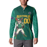 Custom Baseball Australia Button Sweatshirt Go Champions - Aussie Kangaroo Mascot - Wonder Print Shop