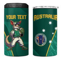 Custom Baseball Australia 4 in 1 Can Cooler Tumbler Go Champions - Aussie Kangaroo Mascot - Wonder Print Shop