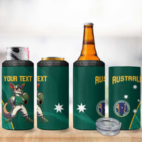 Custom Baseball Australia 4 in 1 Can Cooler Tumbler Go Champions - Aussie Kangaroo Mascot - Wonder Print Shop