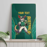 Custom Baseball Australia Canvas Wall Art Go Champions - Aussie Kangaroo Mascot - Wonder Print Shop