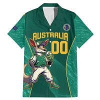 Custom Baseball Australia Family Matching Mermaid Dress and Hawaiian Shirt Go Champions - Aussie Kangaroo Mascot - Wonder Print Shop