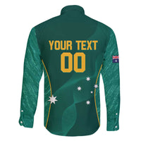 Custom Baseball Australia Family Matching Off The Shoulder Long Sleeve Dress and Hawaiian Shirt Go Champions - Aussie Kangaroo Mascot - Wonder Print Shop