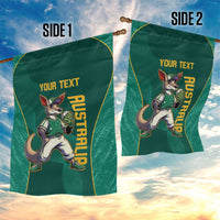 Custom Baseball Australia Garden Flag Go Champions - Aussie Kangaroo Mascot - Wonder Print Shop