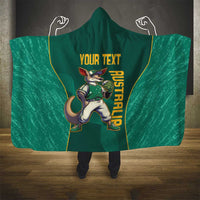 Custom Baseball Australia Hooded Blanket Go Champions - Aussie Kangaroo Mascot