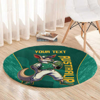 Custom Baseball Australia Round Carpet Go Champions - Aussie Kangaroo Mascot