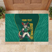 Custom Baseball Australia Rubber Doormat Go Champions - Aussie Kangaroo Mascot - Wonder Print Shop