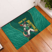 Custom Baseball Australia Rubber Doormat Go Champions - Aussie Kangaroo Mascot - Wonder Print Shop