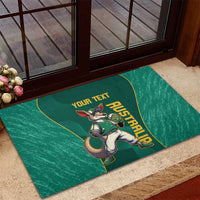 Custom Baseball Australia Rubber Doormat Go Champions - Aussie Kangaroo Mascot - Wonder Print Shop