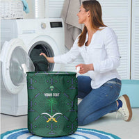 Custom Saudi Arabia Football Laundry Basket 2026 Arabian Falcons Sporty Version - Wonder Print Shop