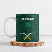 Custom Saudi Arabia Football Ceramic Mug 2026 Arabian Falcons Sporty Version - Wonder Print Shop