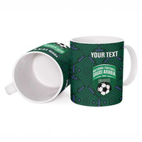 Custom Saudi Arabia Football Ceramic Mug 2026 Arabian Falcons Sporty Version - Wonder Print Shop