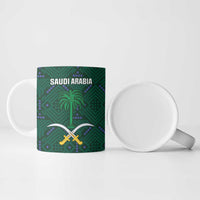 Custom Saudi Arabia Football Ceramic Mug 2026 Arabian Falcons Sporty Version - Wonder Print Shop
