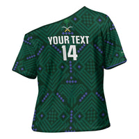 Custom Saudi Arabia Football Cross Shoulder Shirt 2026 Arabian Falcons Sporty Version - Wonder Print Shop