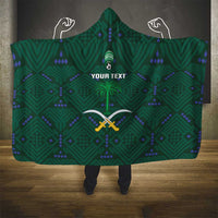Custom Saudi Arabia Football Hooded Blanket 2026 Arabian Falcons Sporty Version - Wonder Print Shop
