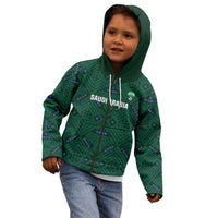 Custom Saudi Arabia Football Kid Hoodie 2026 Arabian Falcons Sporty Version - Wonder Print Shop