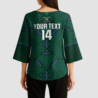 Custom Saudi Arabia Football Kimono Sleeve Blouse 2026 Arabian Falcons Sporty Version - Wonder Print Shop