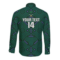 Custom Saudi Arabia Football Long Sleeve Button Shirt 2026 Arabian Falcons Sporty Version - Wonder Print Shop